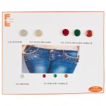 Boton Metal I 3-CJU 1013-32 ORO ACIDO +ESMALTE ROJO